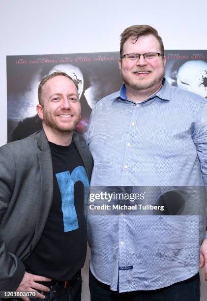 Erich Demerath and Kyle Martin attend the premiere of "Get Gone" at Arena Cinelounge on January 24, 2020 in Hollywood, California.