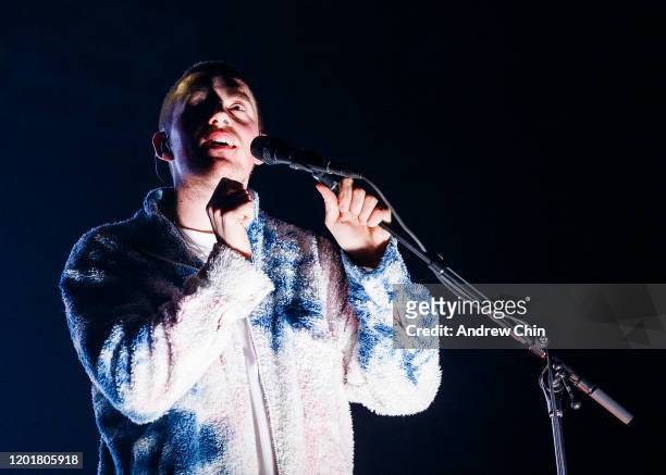 Irish singer-songwriter Dermot Kennedy performs on stage at Doug Mitchell Thunderbird Sports Centre on January 24, 2020 in Vancouver, Canada.
