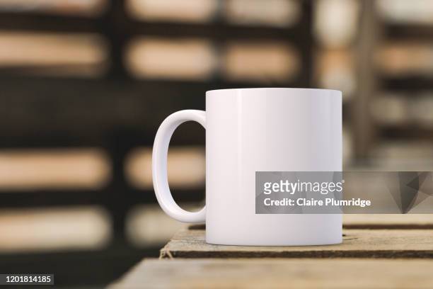 feminine floral white mug mockup. perfect for businesses selling mugs, just overlay your quote or design on to the image. - cup stockfoto's en -beelden