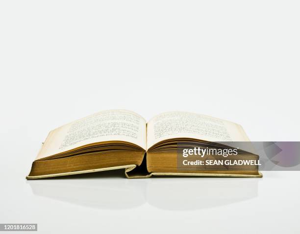 open reading book - old book pages stock pictures, royalty-free photos & images