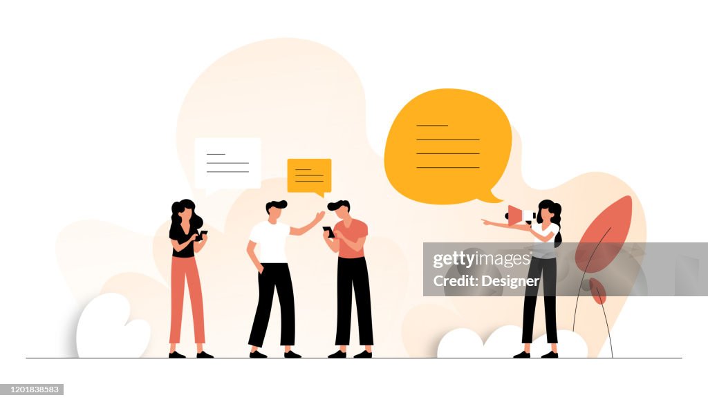 Verwijs De Illustratie van de Vector van het Concept van de vriend. Flat Modern Design voor webpagina, banner, presentatie etc.