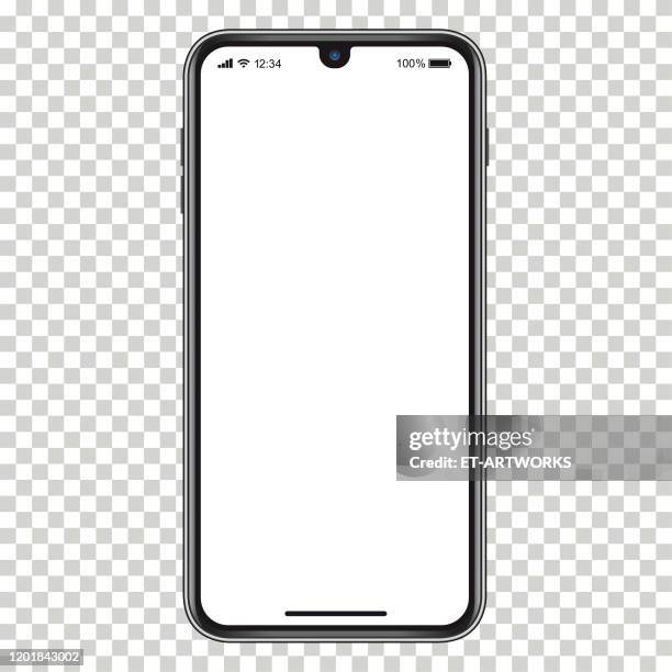illustrations, cliparts, dessins animés et icônes de vector téléphone mobile réaliste - téléphone mobile