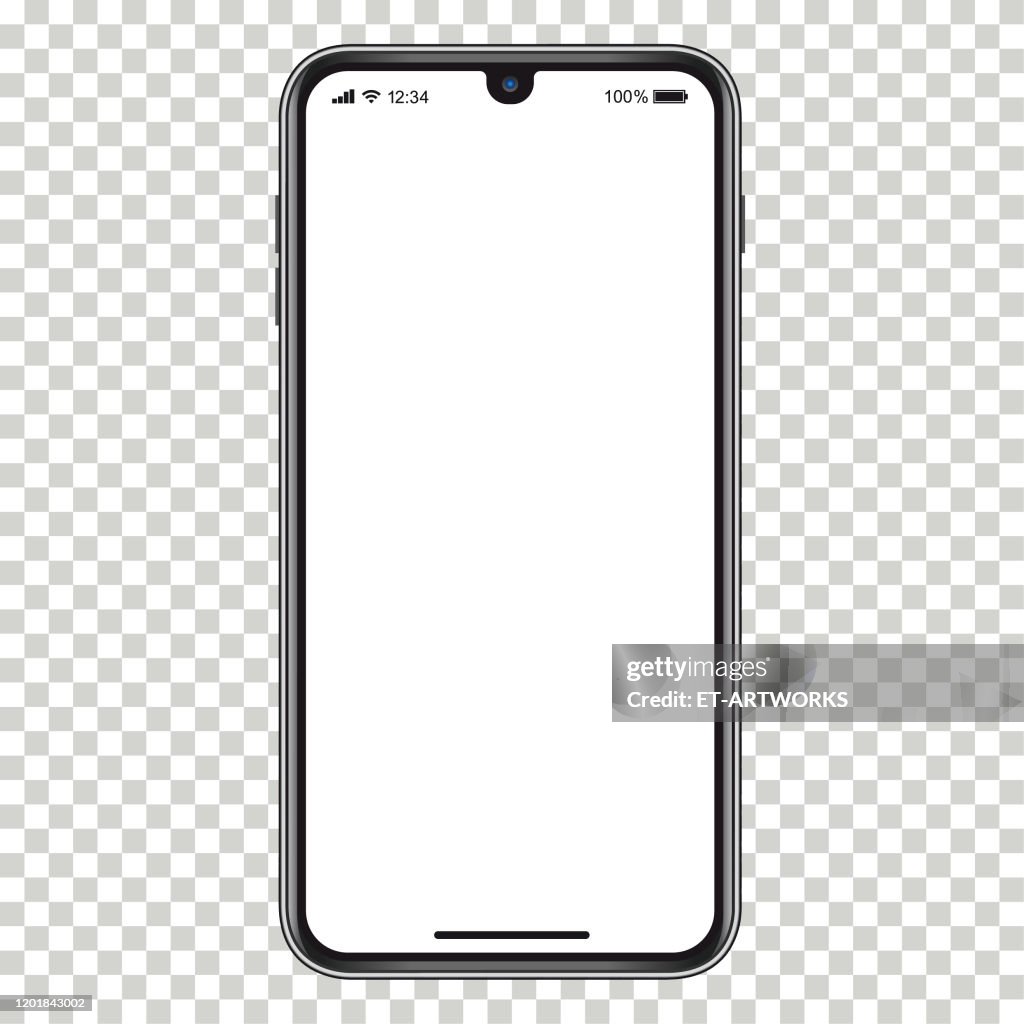 Vektor realistisk mobiltelefon