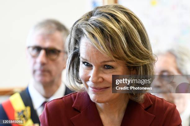 Bezoek van Koningin Mathilde aan de GO! Tuinbouwschool in Melle in het kader van de Vlaamse Week tegen Pesten - Visite de la Reine Mathilde à l'école...