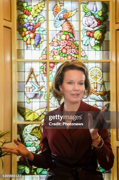 Bezoek van Koningin Mathilde aan de GO! Tuinbouwschool in Melle in het kader van de Vlaamse Week tegen Pesten - Visite de la Reine Mathilde à l'école...