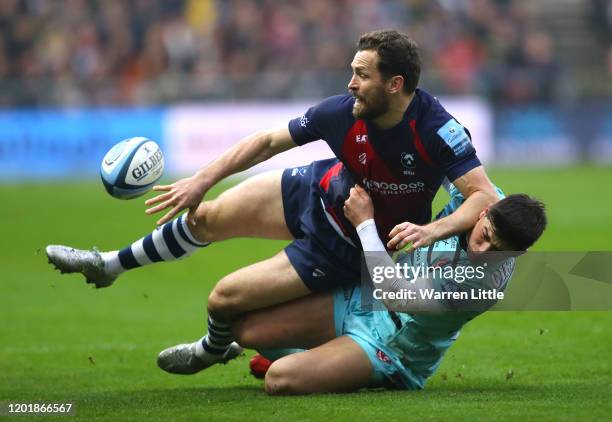 Luke Morahan of Bristol Bears during the Gallagher Premiership Rugby match between Bristol Bears and Gloucester Rugby at Ashton Gate on January 25,...