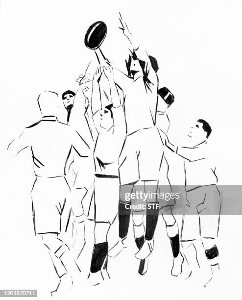 53 Rugby Line Drawing Stock Photos, High-Res Pictures, and Images ...