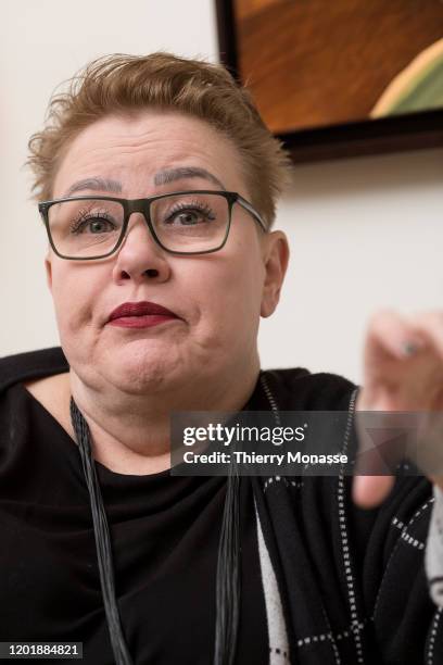 Finnish Member of the European Parliament Sirpa Maria Pietikainen answers questions during an interview in the European Parliament.