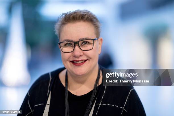 Finnish Member of the European Parliament Sirpa Maria Pietikainen poses for a photograph during an interview in the European Parliament.