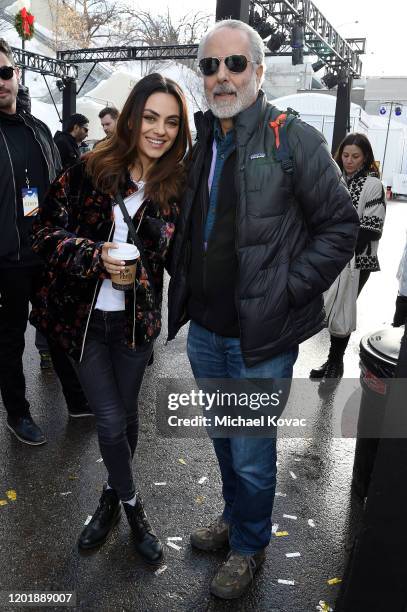 Mila Kunis and Jon Avnet attend the IMDb Studio at Acura Festival Village during Sundance Film Festival on January 25, 2020 in Park City, Utah.