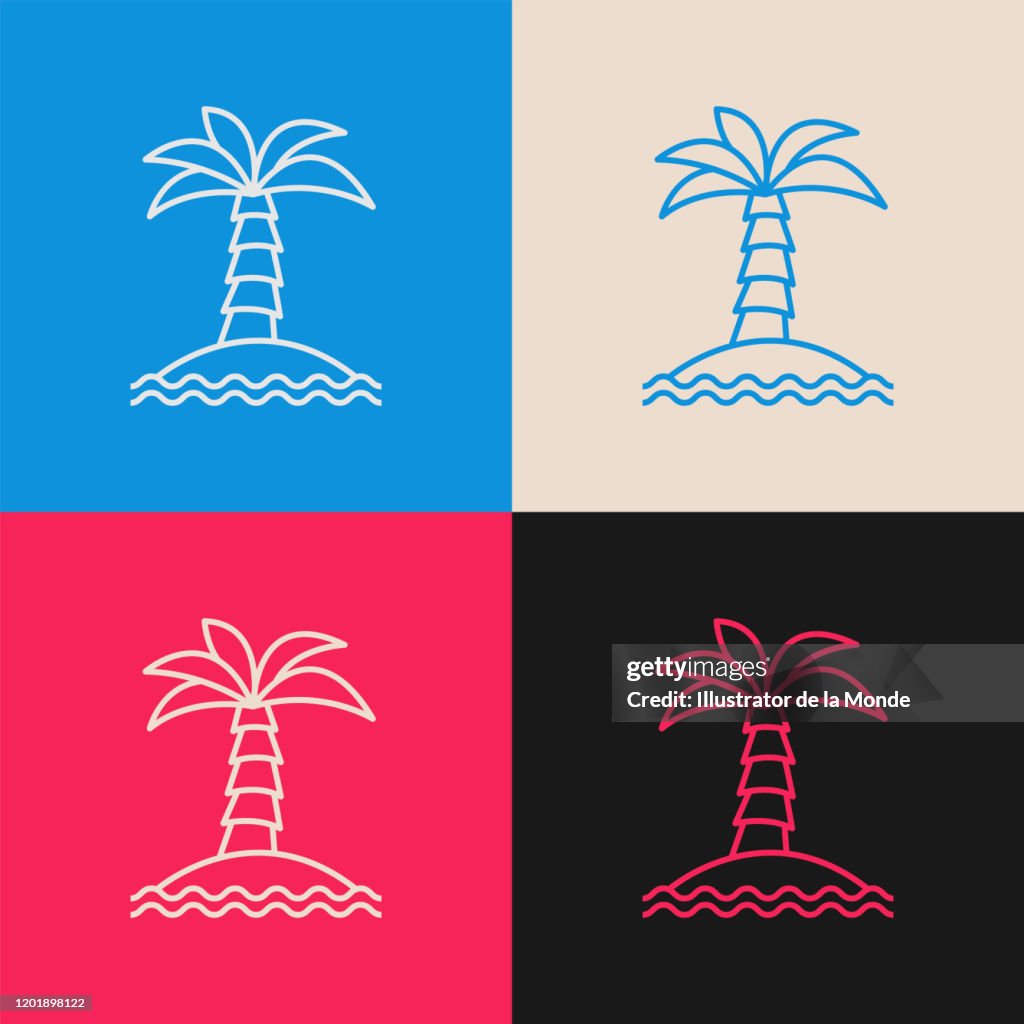 Tropic Island multi color icon