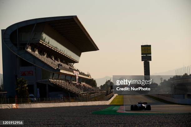 General view of circuit during day one of Formula 1 Winter Testing at Circuit de Barcelona-Catalunya on February 19, 2020 in Barcelona, Spain.