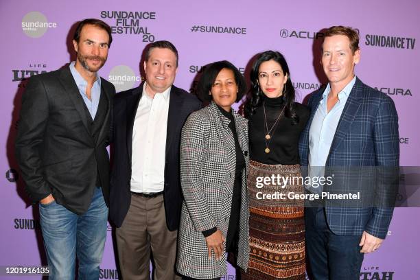 Executive Producer Ben Silverman, Philippe Reines, Cheryl Mills, Huma Abedin, and Executive Producer Howard T. Owens attend the 2020 Sundance Film...