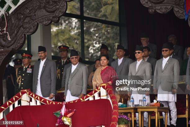 Speaker of the House of Representatives Agni Sapkota, Prime Minister KP Sharma Oli, President Bidhya Devi Bhandari, Chief Justice Cholendra Shumsher...