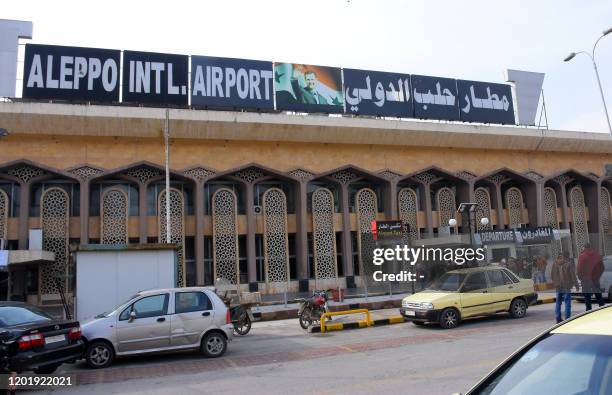 Picture taken on February 19 shows a general view of the airport of the northern Syrian city of Aleppo upon the relaunch of commercial flights.