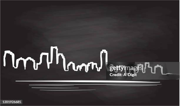 metro town pulse chalkboard - wellbeing office stock illustrations