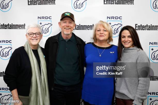 Gina McCarthy, Ron Howard, Michelle John and Courteney Monroe attend EW x NRDC Sundance Film Festival Panel Series: Rebuilding Paradise Panel and...