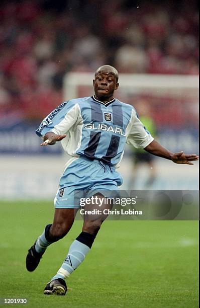 Paul Hall of Coventry City in action during the FA Carling Premiership match against Charlton played at the Valley in London, England. The match...