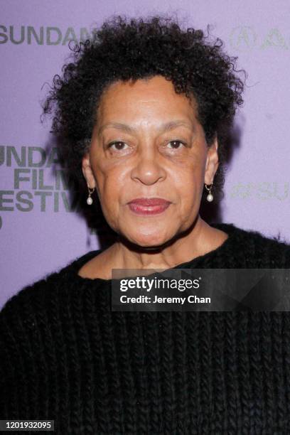 Carrie Mae Weems attends the 2020 Sundance Film Festival - Power Of Story: Just Art Panel at Egyptian Theatre on January 25, 2020 in Park City, Utah.