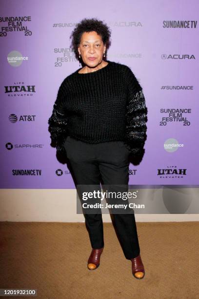 Carrie Mae Weems attends the 2020 Sundance Film Festival - Power Of Story: Just Art Panel at Egyptian Theatre on January 25, 2020 in Park City, Utah.