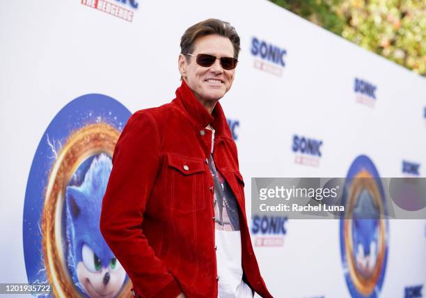 Jim Carrey attends Sonic The Hedgehog Family Day Event at the Paramount Theatre on January 25, 2020 in Hollywood, California.