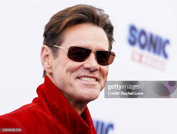 Jim Carrey attends Sonic The Hedgehog Family Day Event at the Paramount Theatre on January 25, 2020 in Hollywood, California.