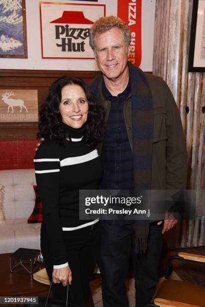 Julia Louis-Dreyfus and Will Ferrell of 'Downhill' attend the Pizza Hut x Legion M Lounge during Sundance Film Festival on January 25, 2020 in Park...