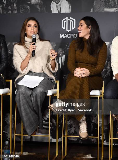 Eva Longoria and America Ferrera speak during MACRO Lodge Presents Netflix GENTEFIED Panel With Eva Longoria on January 25, 2020 in Park City, Utah.