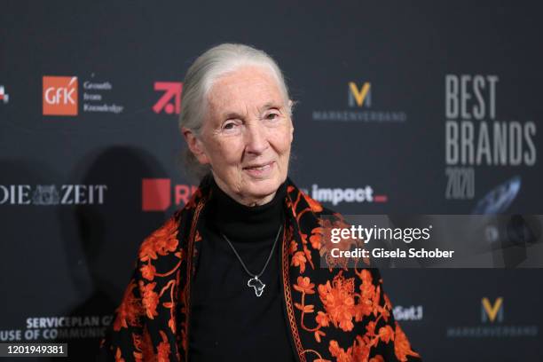 Dr. Jane Goodall during the "Best Brands Award 2020" at Hotel Bayerischer Hof on February 19, 2020 in Munich, Germany.
