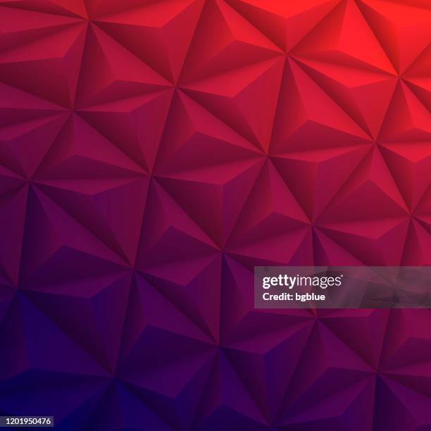 abstract geometric texture - low poly background - polygonal mosaic - red gradient - diamond light source stock illustrations