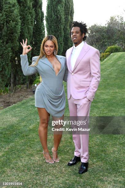 Beyoncé and Jay-Z attend 2020 Roc Nation THE BRUNCH on January 25, 2020 in Los Angeles, California.