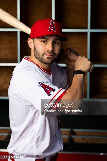 Los Angeles Angels catcher Anthony Bemboom poses for a portrait during Angels Photo Day on February 18 at Tempe Diablo Stadium in Tempe, AZ.