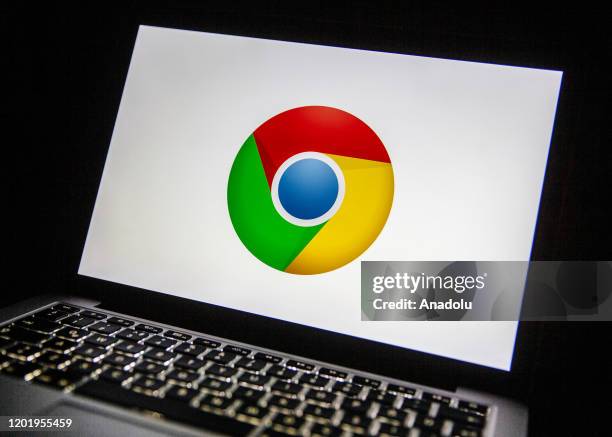 The logo of Google Chrome is seen on laptop's screen in Ankara, Turkey on February 18, 2020. Ali Balikci / Anadolu Agency