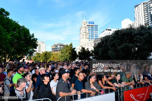 General view of fans during the UFC Fight Night Open Workouts at Aotea Square on February 20, 2020 in Auckland, New Zealand.
