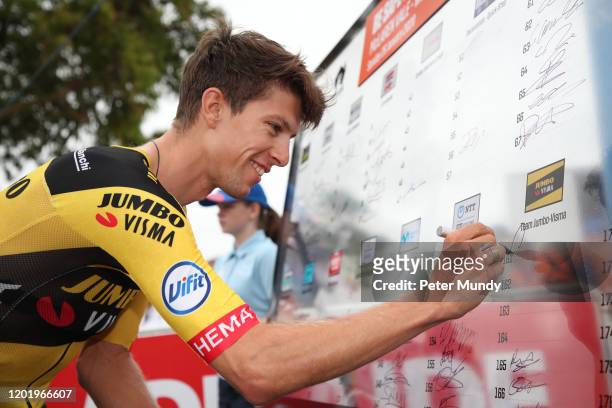 George Bennett of New Zealand and Team Jumbo-Visma at Stage 6 from McLaren Vale to Willunga Hill of the 22nd Santos Tour Down Under on January 26,...
