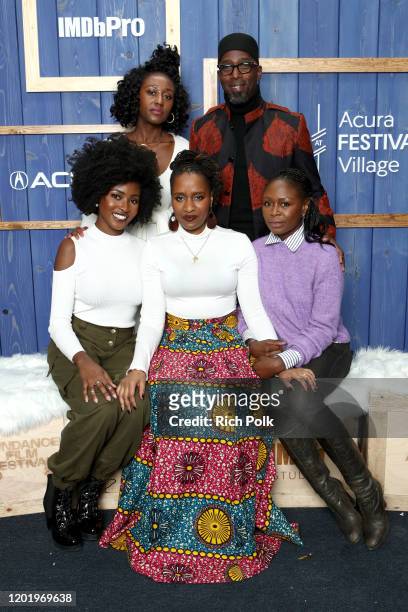 Jayme Lawson, Nana Mensah, Ekwa Msangi, Zainab Jah and Ntare Guma Mbaho Mwine of 'Farewell Amor' attends the IMDb Studio at Acura Festival Village on...
