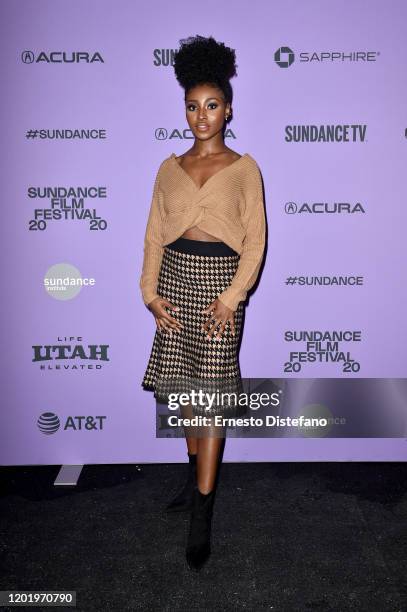 Jayme Lawson attends the 2020 Sundance Film Festival - "Farewell Amor" Premiere at Library Center Theater on January 25, 2020 in Park City, Utah.