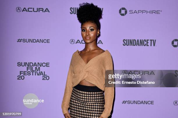 Jayme Lawson attends the 2020 Sundance Film Festival - "Farewell Amor" Premiere at Library Center Theater on January 25, 2020 in Park City, Utah.