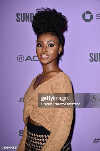 Jayme Lawson attends the 2020 Sundance Film Festival - "Farewell Amor" Premiere at Library Center Theater on January 25, 2020 in Park City, Utah.