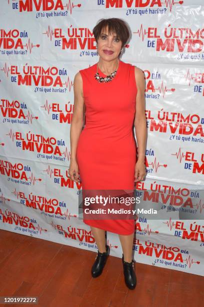 Maribel Fernandez 'La Pelangocha' poses for photos during a photocall for the play 'El Ultimo Dia de Mi Vida' at Tepeyac on January 25, 2020 in...
