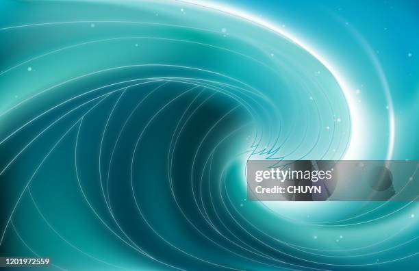 great waves - curled up stock illustrations
