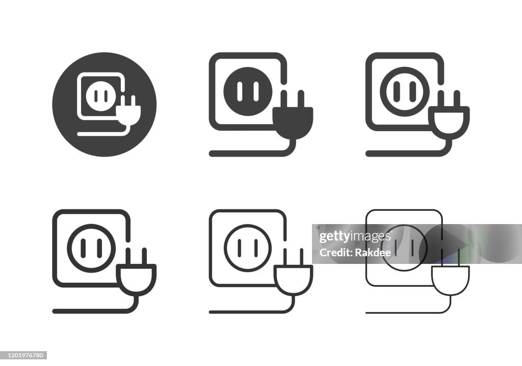 Elektrische Stecker-Icons - Multi-Serie
