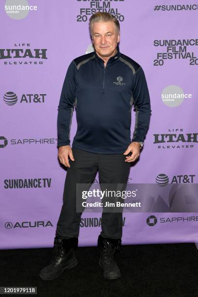 Executive Producer Alec Baldwin attends the 2020 Sundance Film Festival - "Beast Beast" Premiere at Prospector Square Theatre on January 25, 2020 in...