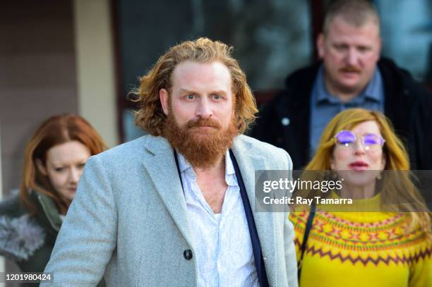 Actor Kristofer Hivju walks on Main Street on January 25, 2020 in Park City, Utah.