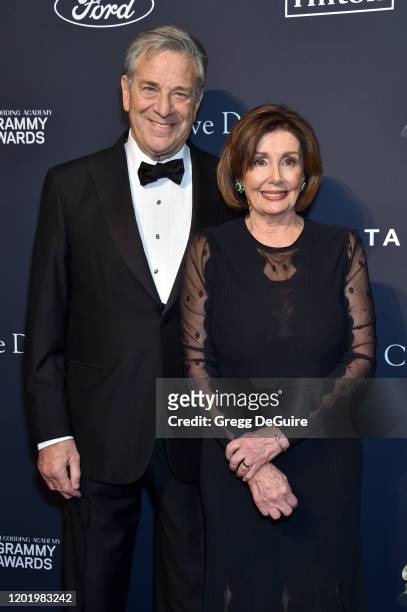Paul Pelosi and Nancy Pelosi attend the Pre-GRAMMY Gala and GRAMMY Salute to Industry Icons Honoring Sean "Diddy" Combs on January 25, 2020 in...