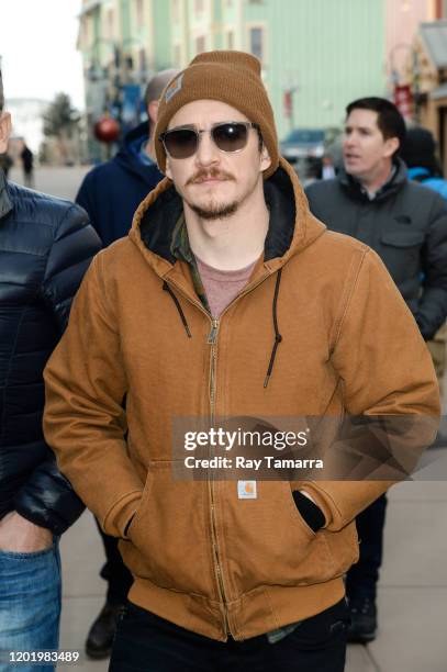 Actor Kyle Gallner walks on Main Street on January 25, 2020 in Park City, Utah.