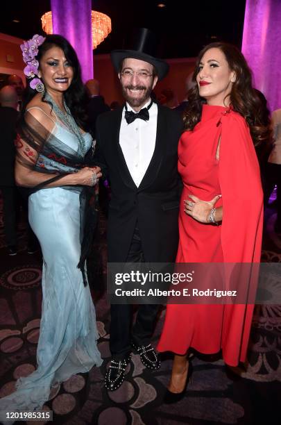 Donna D'Cruz, Tom Sullivan. And Nathalie Moar attend the Pre-GRAMMY Gala and GRAMMY Salute to Industry Icons Honoring Sean "Diddy" Combs on January...