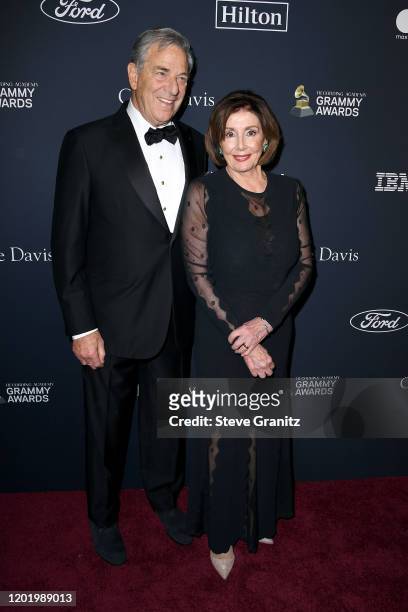 Paul Pelosi and Nancy Pelosi attend the Pre-GRAMMY Gala and GRAMMY Salute to Industry Icons Honoring Sean "Diddy" Combs at The Beverly Hilton Hotel...