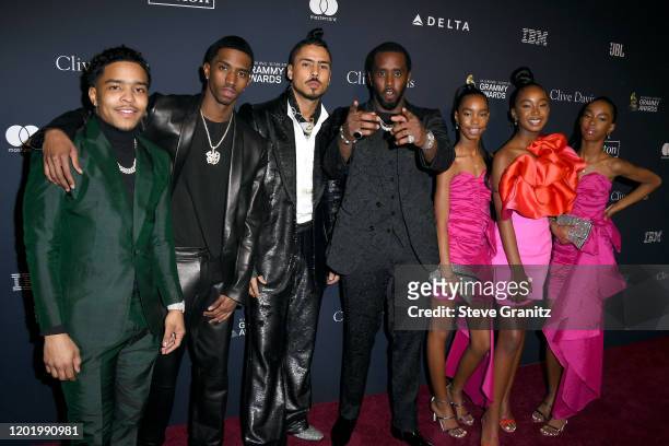 Justin Dior Combs, Christian Combs, Quincy Brown, Honoree Sean "Diddy" Combs, D'Lila Star Combs, Chance Combs, and Jessie James Combs attend the...