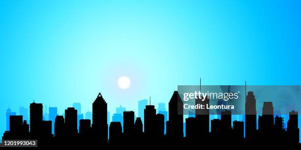 montreal (all buildings are complete and moveable) - dark empty office stock illustrations